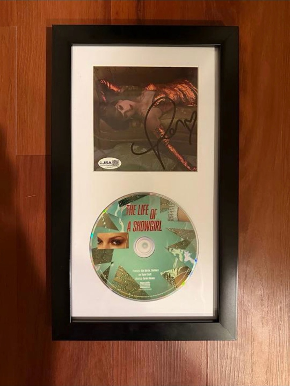 Taylor Swift Signed Autographed Photo The Life Of A Show Girl CD Framed w/JSA